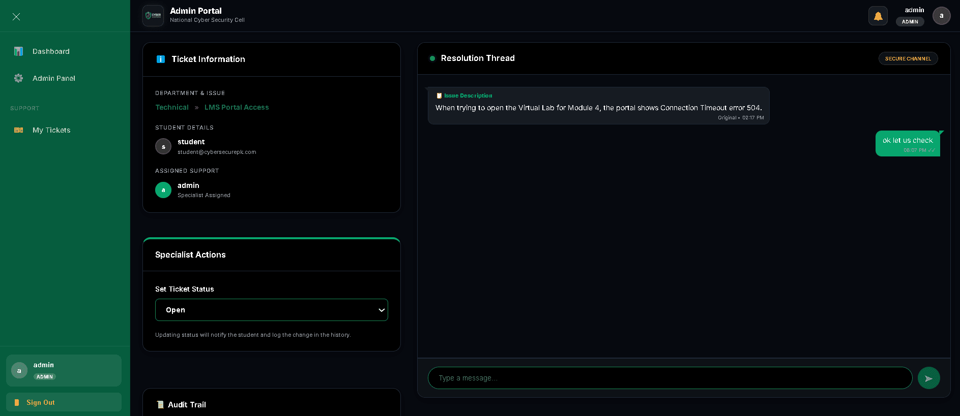 Student Complaint System — screenshot 3